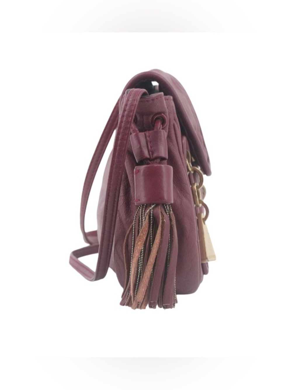 AUTHENTIC See by CHLOE Women’s Leather Crossbody Bag in Burgundy - Picture 5 of 7